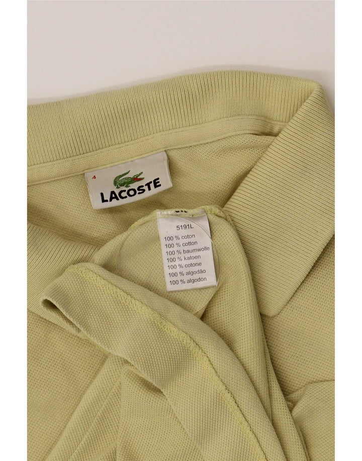 Lacoste Herren-Poloshirt mit normaler Passform, Größe 4, mittelgelbe Baumwolle
