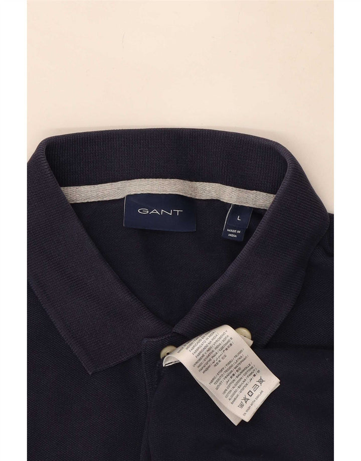 Gant Herren-Poloshirt, groß, marineblau, Baumwolle