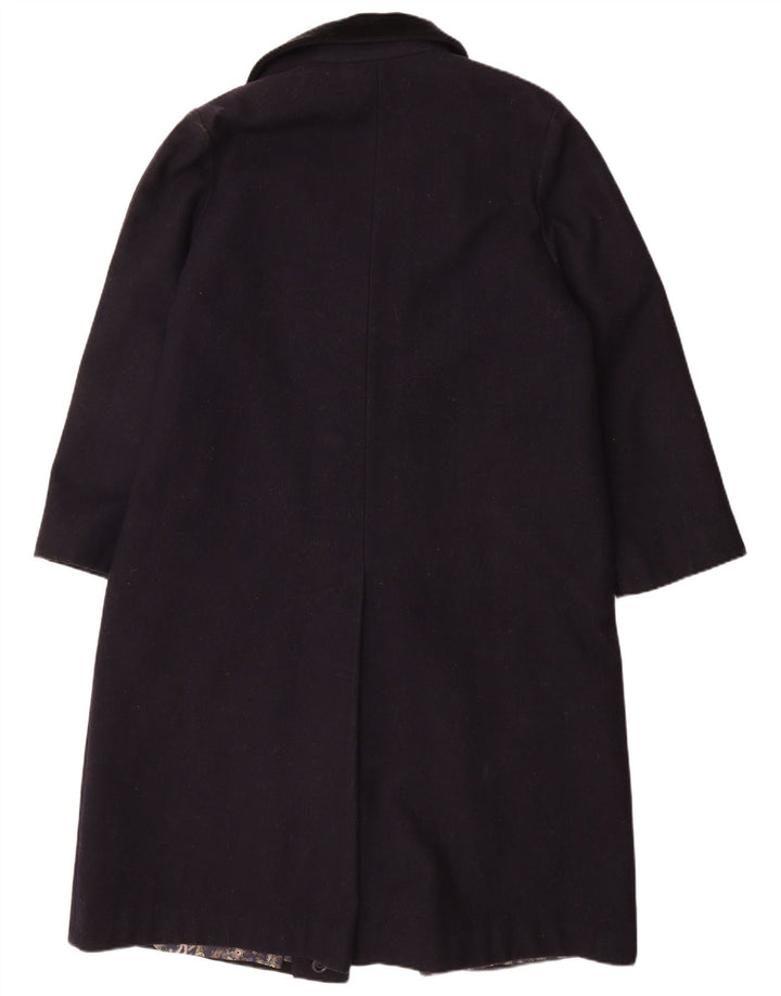 Vintage Damen Übergroßer Mantel UK 14 Medium Navy Blue
