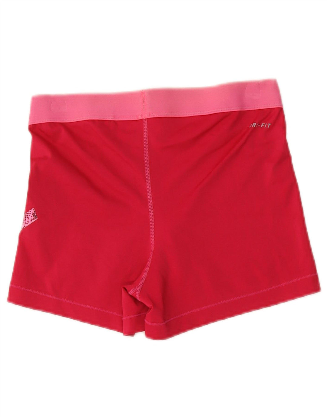 Nike Damen Dri Fit Graphic Sport Shorts UK 16 Large Rot Polyester