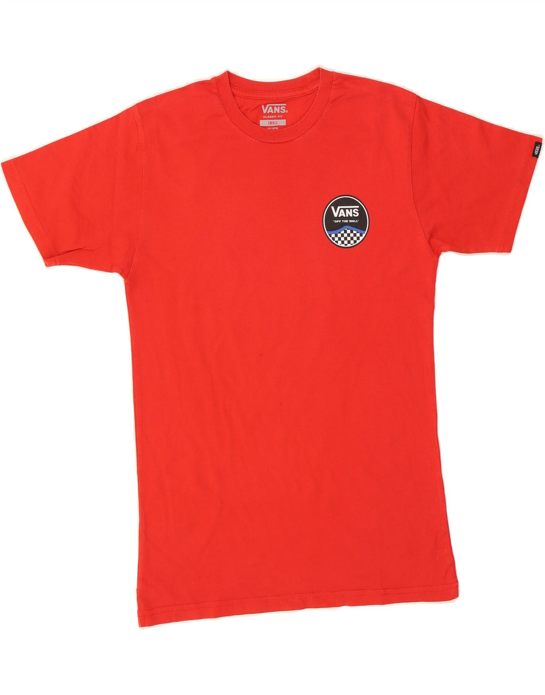 VANS Mens Classic Fit Graphic T-Shirt Top Small Red Cotton Vintage Vans and Second-Hand Vans from Messina Hembry 