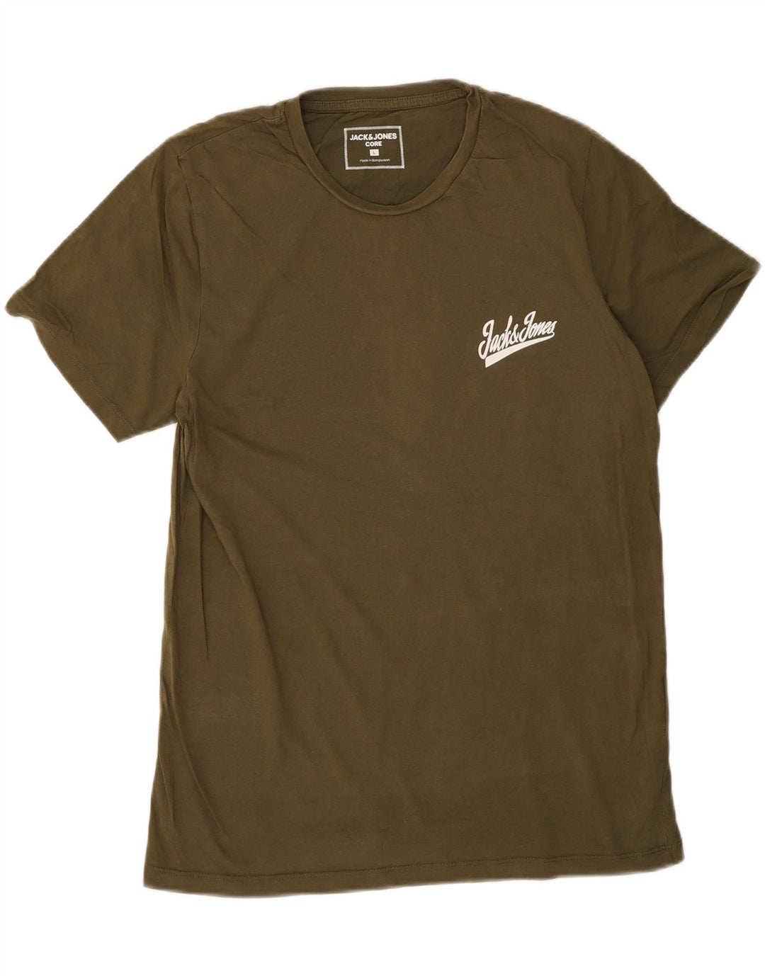 Jack & Jones Herren T-Shirt Top Large Khaki Baumwolle
