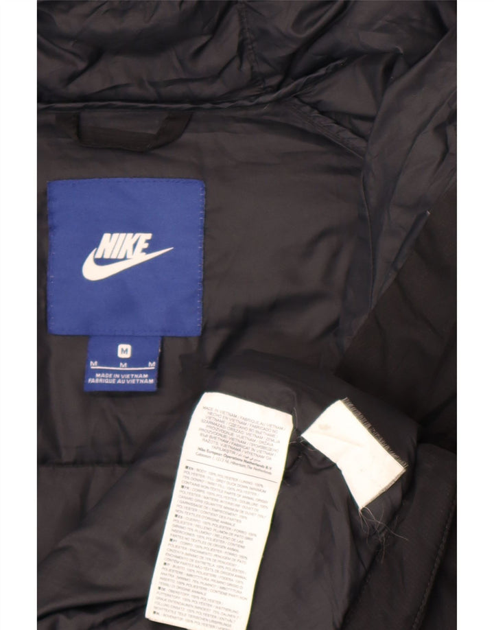Nike Herren-Jacke mit Kapuze, gepolstert, Größe 38, mittelschwarz, Polyester