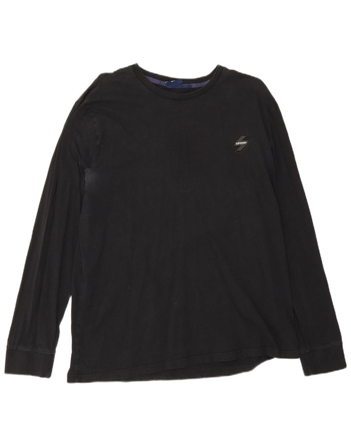 Superdry Herren Top Langarm 2XL Schwarz