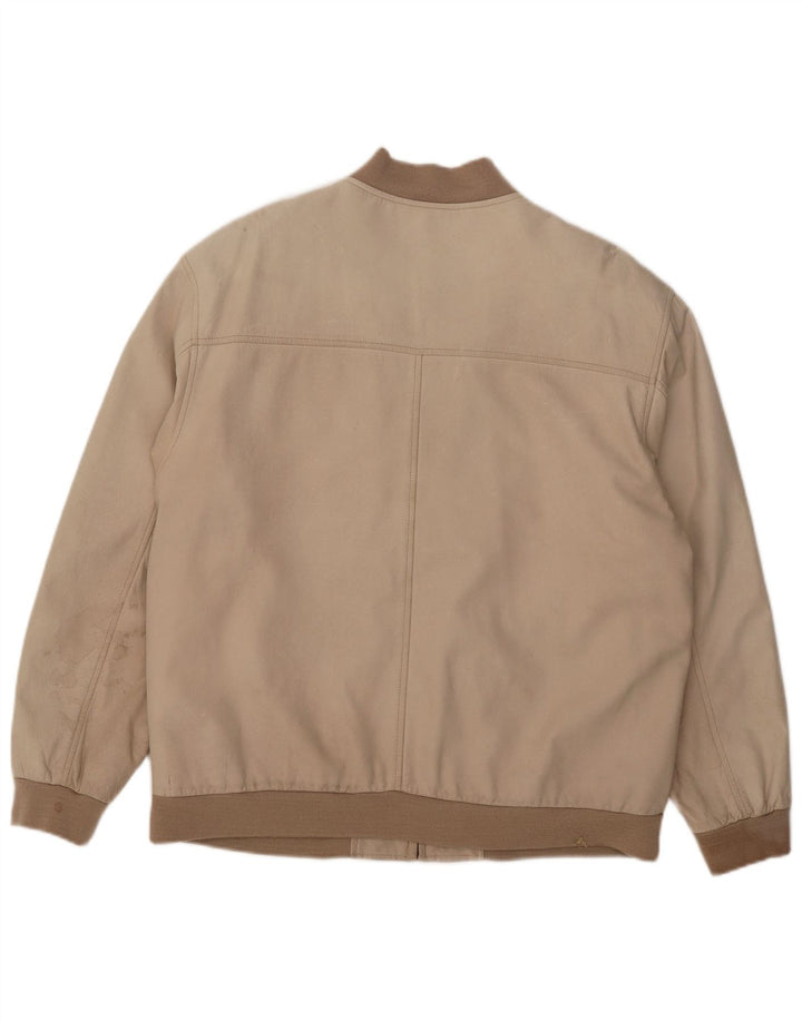 WESTBURY Herren Lederjacke UK 38 Medium Beige Leder