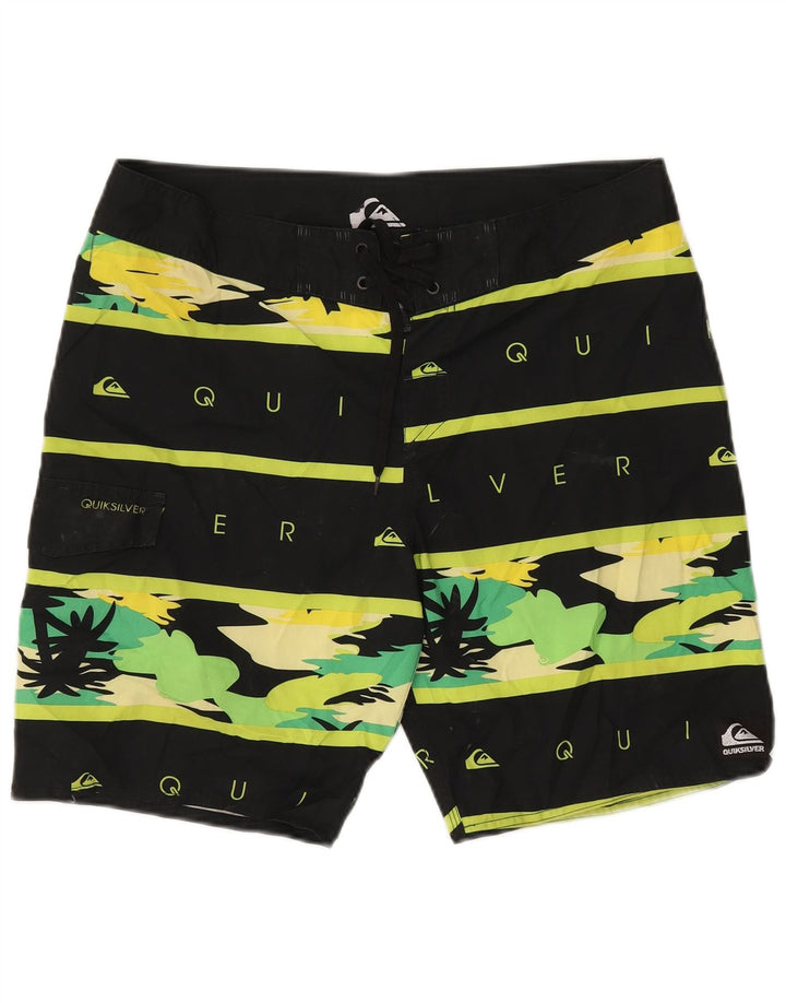 Quiksilver Herren-Badeshorts mit Grafik, groß, schwarz gestreift, Polyester