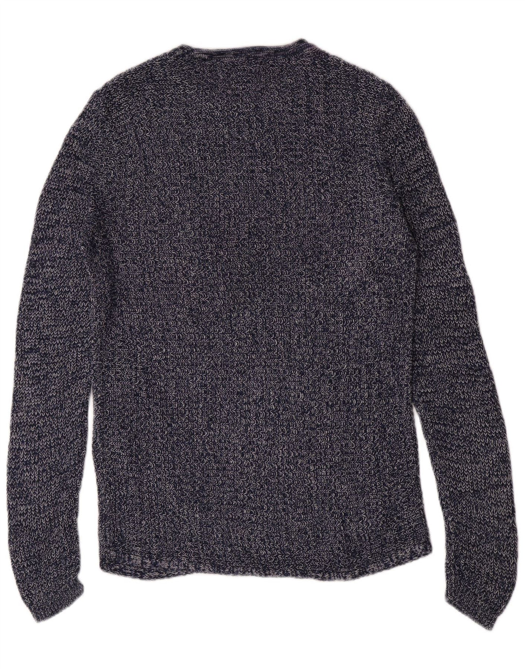 Jack & Jones Herren-Pullover mit Rundhalsausschnitt, mittelmarineblaue Baumwolle