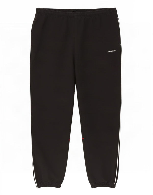 Reebok Herren-Trainingshose, Jogginghose, Größe L, Schwarz, Polyester