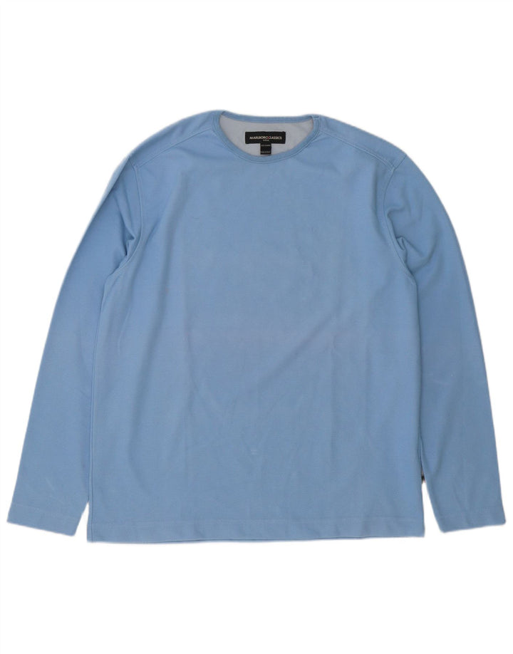 Marlboro Classics Mens Top Long Sleeve XL Blue Cotton