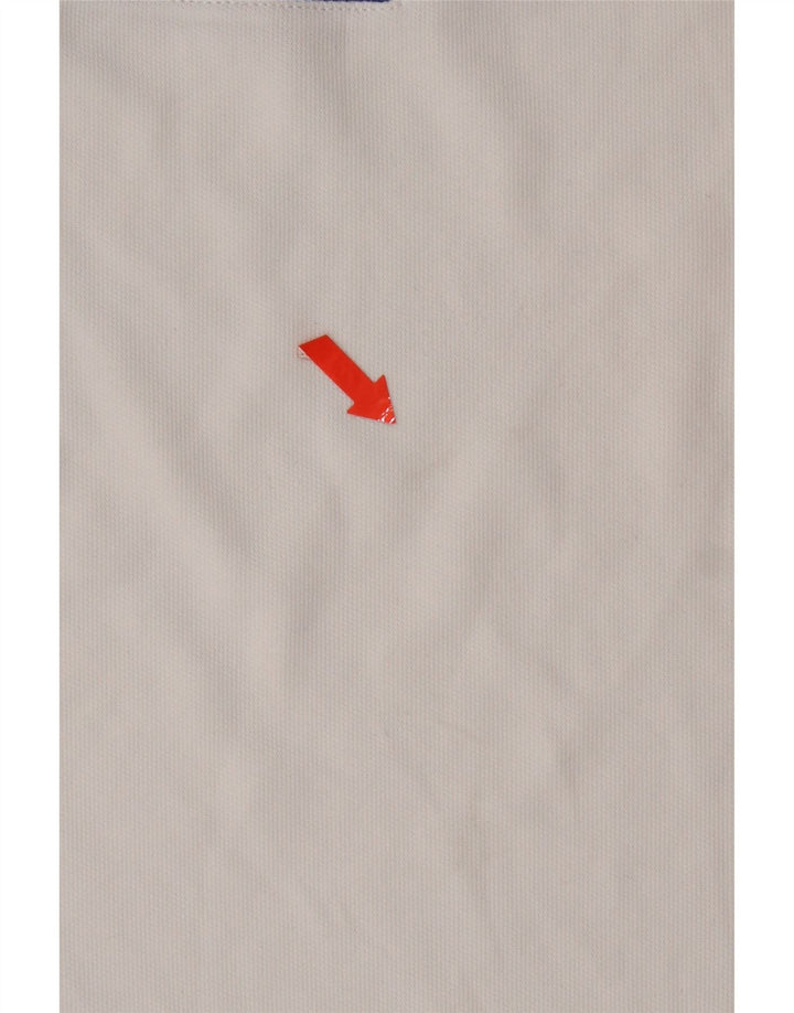 Lacoste Herren-Poloshirt, Größe 3, klein, weißes Colourblock-Polyester