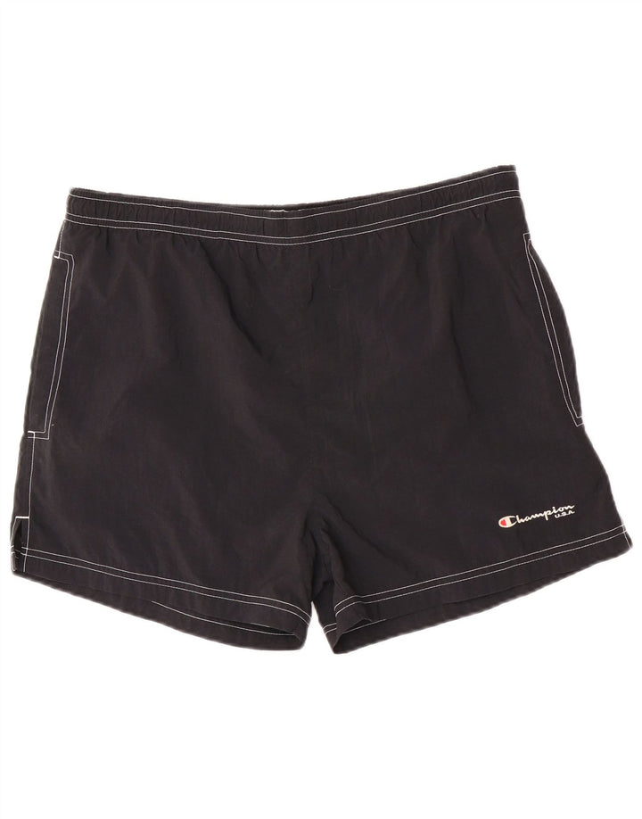 Champion Herren-Badeshorts, groß, schwarzes Polyamid