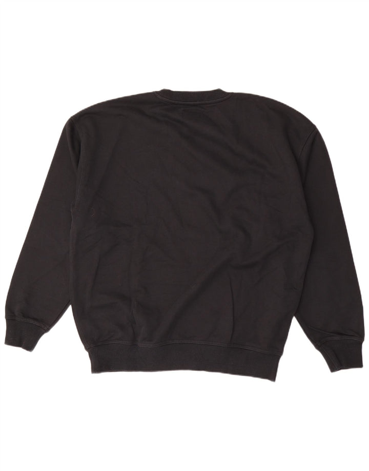 Converse Herren Grafik-Sweatshirt-Pullover aus mittelschwarzer Baumwolle