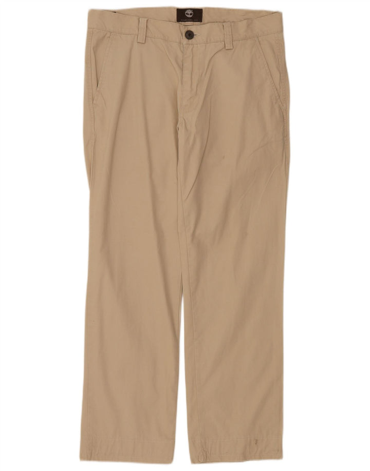 Timberland Herren Chinohose W32 L30 Beige Baumwolle