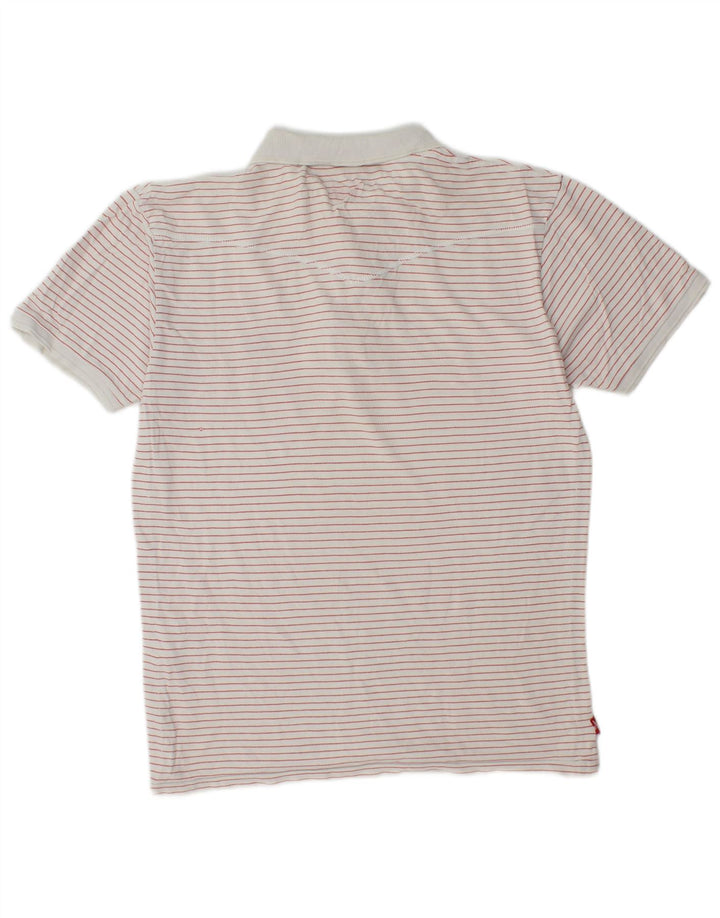 LEVI'S Herren-Poloshirt, mittelweiß, Nadelstreifen