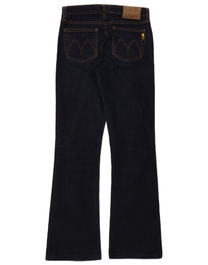 MELTIN' POT Damen Bootcut-Jeans W26 L29 Marineblaue Baumwolle
