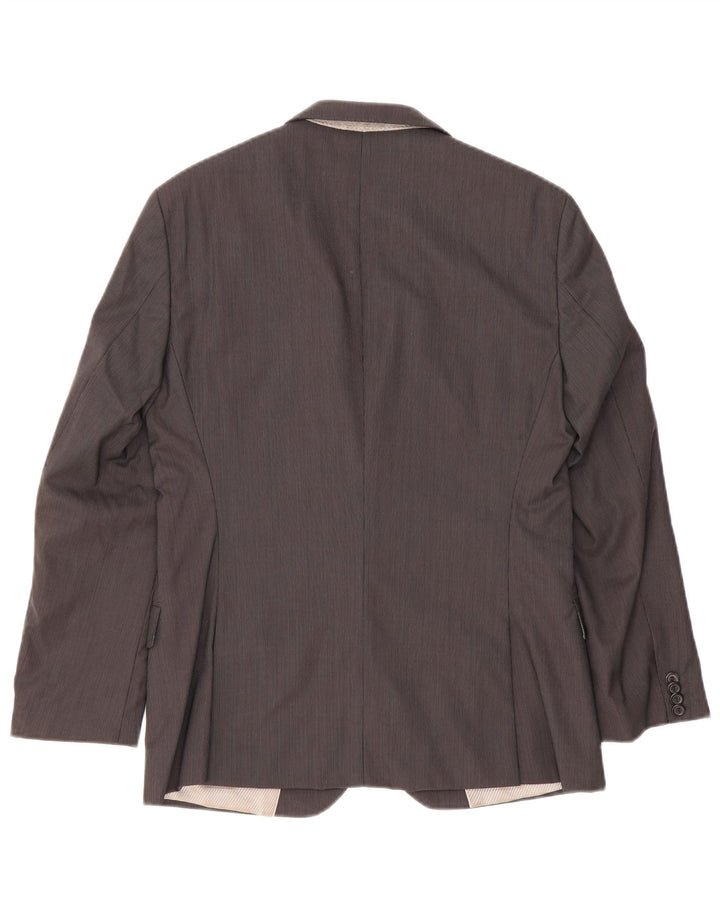 Hugo Boss Herren-Blazer mit 2 Knöpfen, EU 46, kleine graue Wolle