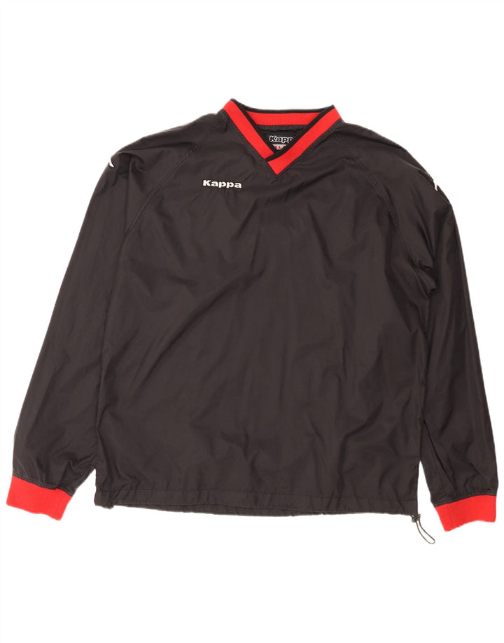 KAPPA Herren-Pullover-Trainingsanzug-Oberteil 2XL, schwarzes Colourblock-Polyester