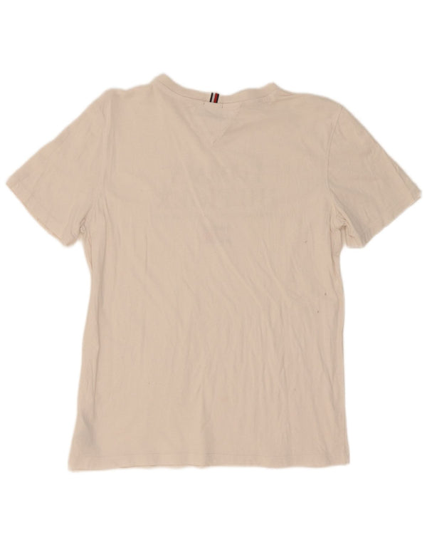 Tommy Hilfiger Jungen-T-Shirt mit Grafik, 15–16 Jahre, weiße Baumwolle