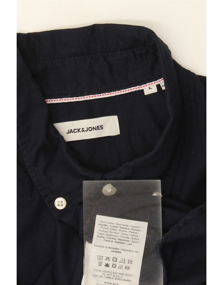 Jack & Jones Herren-Hemd, groß, marineblau, Baumwolle