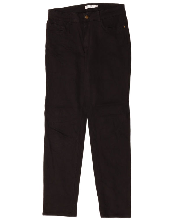 Zara Damen Straight Jeans EU 40 Medium W30 L30 Schwarze Baumwolle