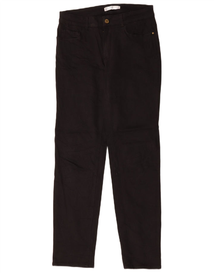 Zara Damen Straight Jeans EU 40 Medium W30 L30 Schwarze Baumwolle