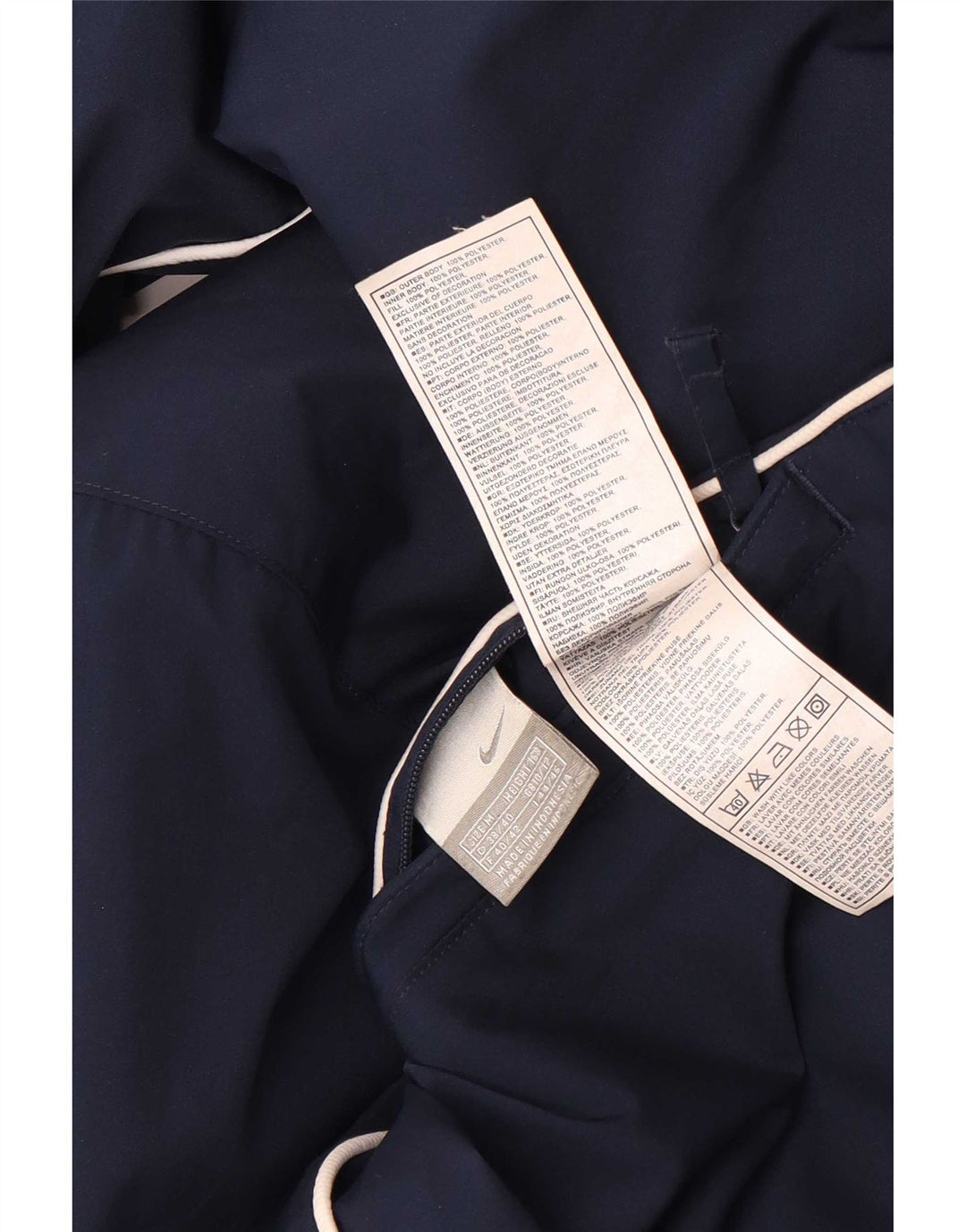 Nike Damen Kapuzen-Wendejacke UK 10/12 Medium Marineblau Farbblock
