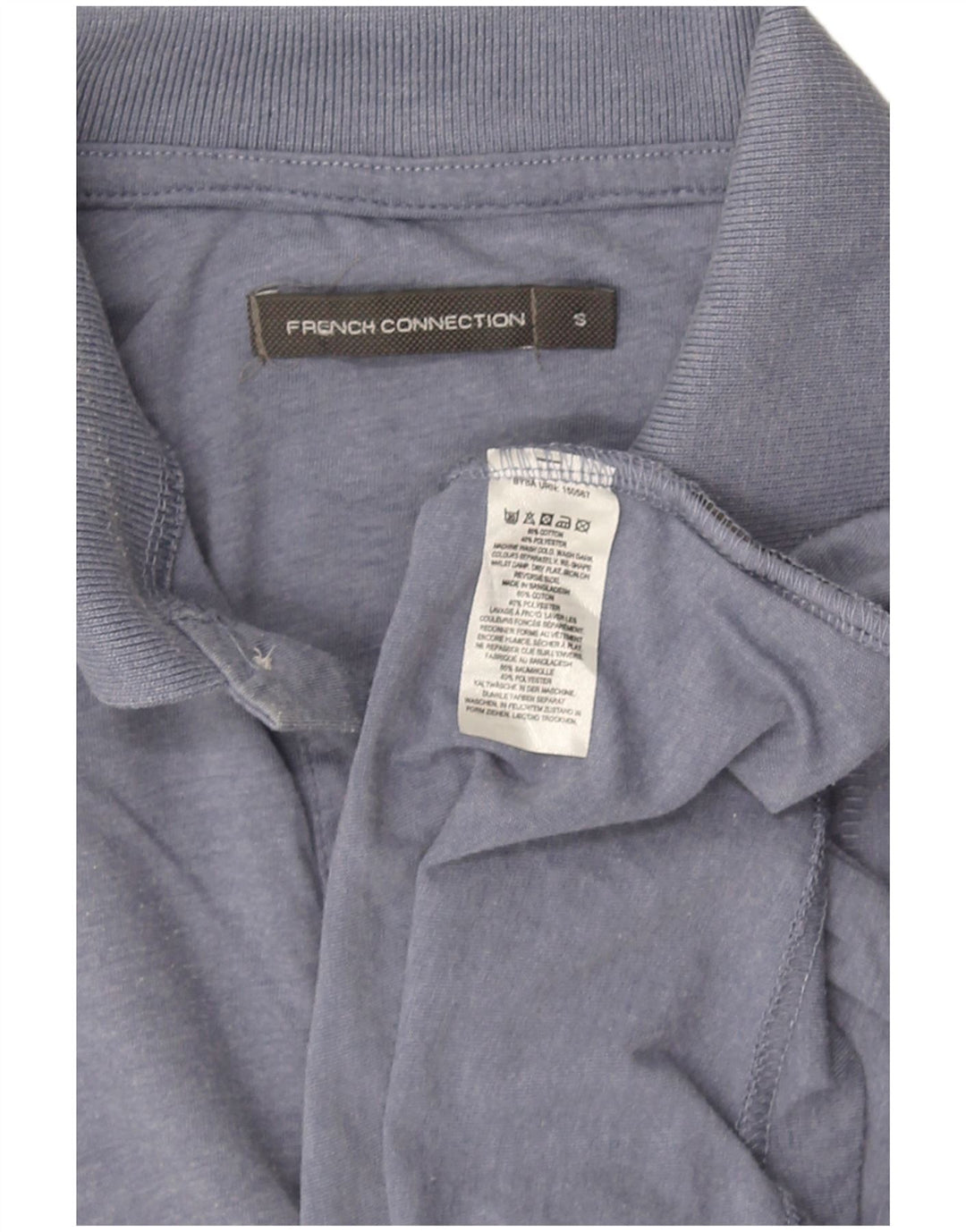 FRENCH CONNECTION Herren-Poloshirt, klein, blaue Baumwolle