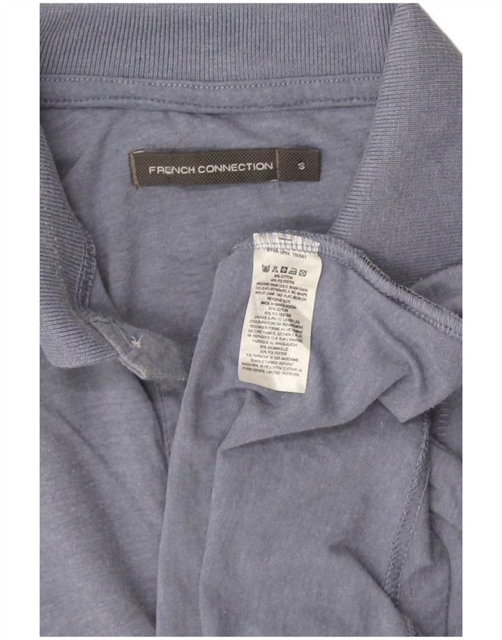 FRENCH CONNECTION Herren-Poloshirt, klein, blaue Baumwolle