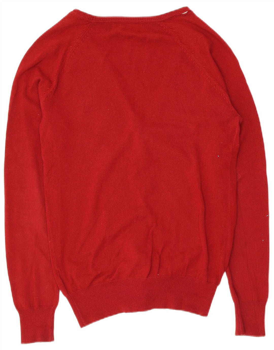 Zara Damen-Cardigan-Pullover UK 12 Mittelrote Baumwolle