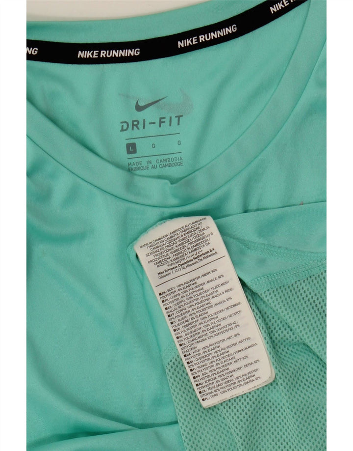Nike Damen Dri Fit Weste Top UK 14 Large Grün Polyester