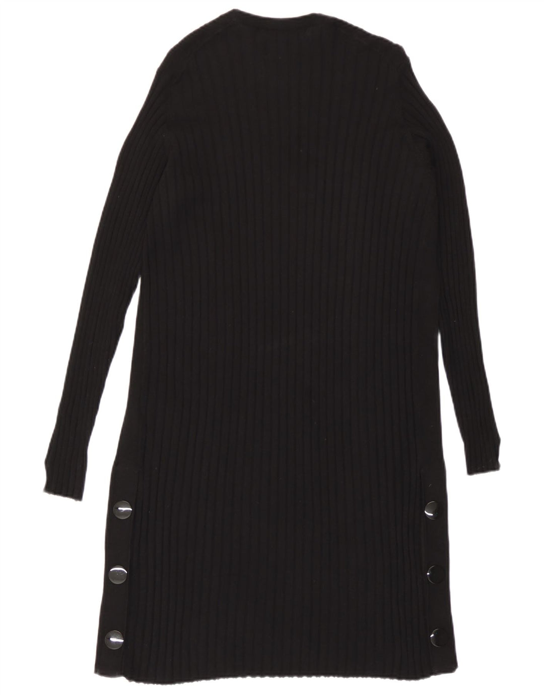 Marks & Spencer Damen Longline Open Cardigan Pullover UK 10 Small Schwarz