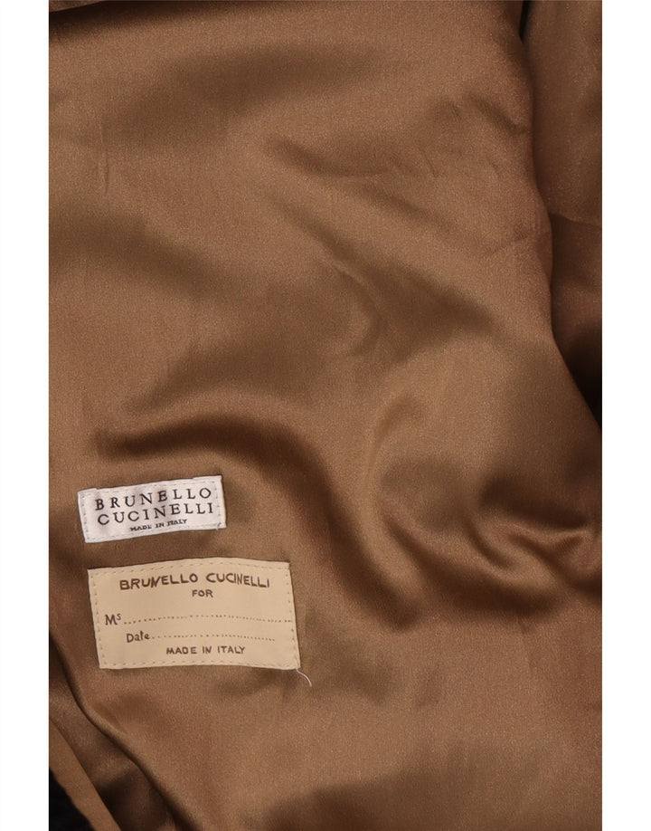 BRUNELLO CUCINELLI Damen Zweireihiger Mantel EU 40 Small Black Classic