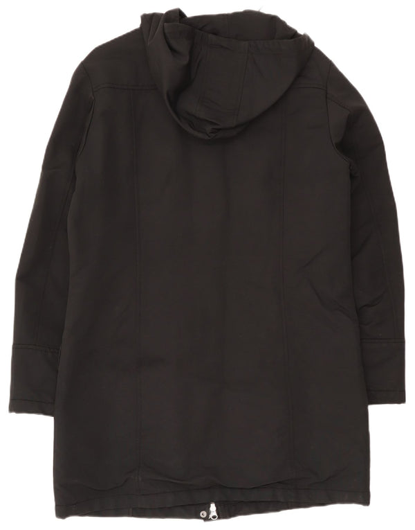 Sergio Tacchini Damen Kapuzenparkajacke UK 18 XL Schwarz Baumwolle