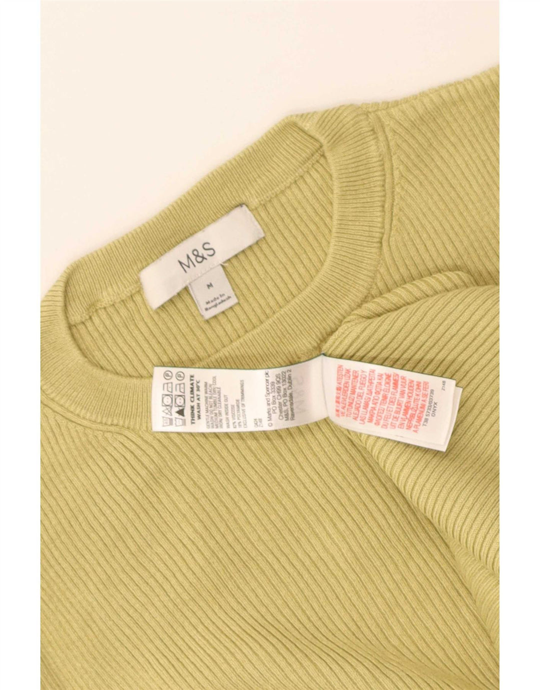 Marks & Spencer Damen T-Shirt Top UK 12 Mittelgrüne Viskose