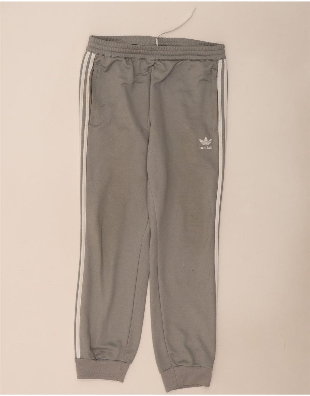 Adidas Herren-Trainingshose, Jogginghose, groß, grau, Polyester