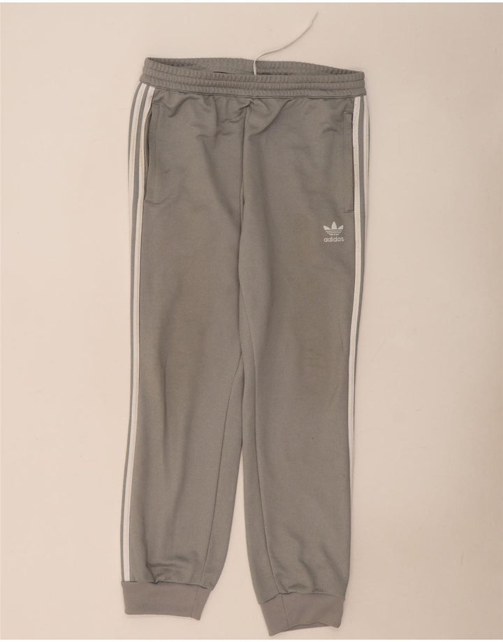 Adidas Herren-Trainingshose, Jogginghose, groß, grau, Polyester