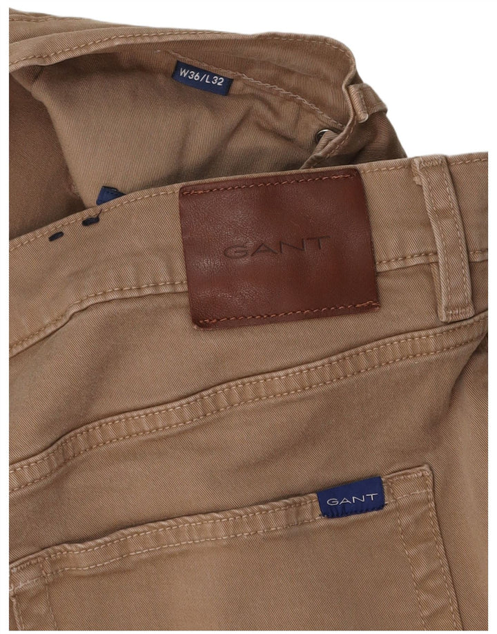 GANT Herren Slim Freizeithose W36 L32 Beige Baumwolle