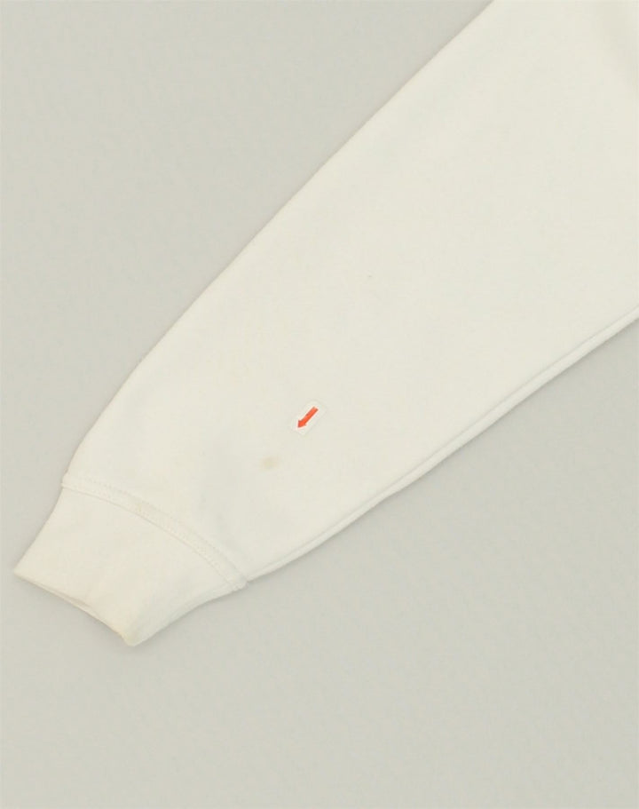 CHAMPION Womens Graphic Sweatshirt Jumper UK 16 Large White Cotton | Vintage Champion | Thrift | Second-Hand Champion | Used Clothing | Messina Hembry 