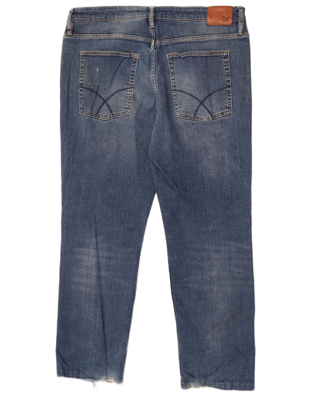 Crew Clothing Herren Regular Straight Jeans W38 L27 Blaue Baumwolle