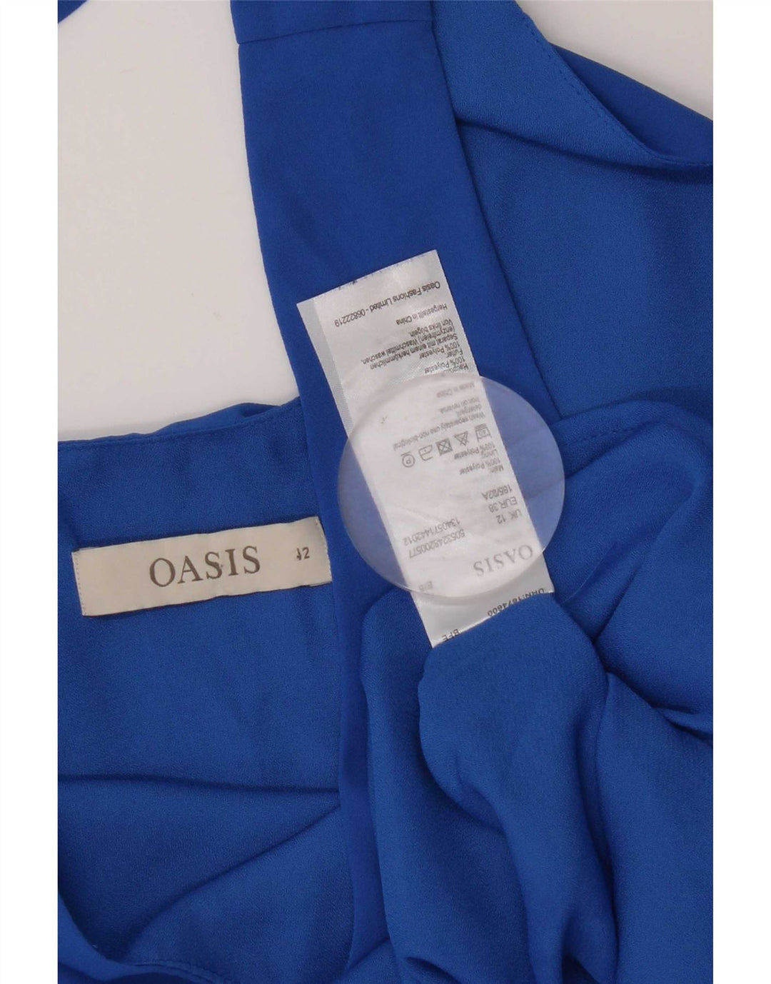 Oasis Damen-Trägershirt UK 12 Mittelblaues Polyester