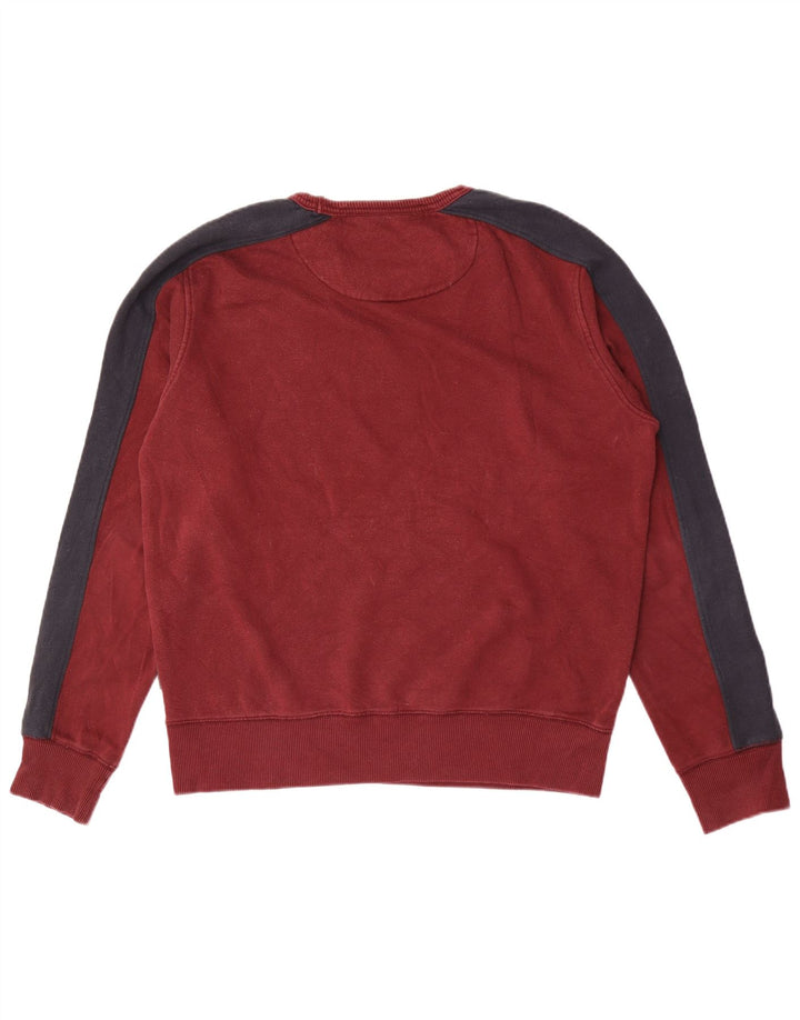 French Connection Herren-Sweatshirt-Pullover aus mittelbrauner Colourblock-Baumwolle