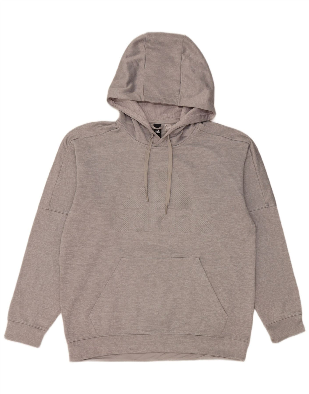 Adidas Herren Climawarm Graphic Hoodie Pullover Großes graues Polyester