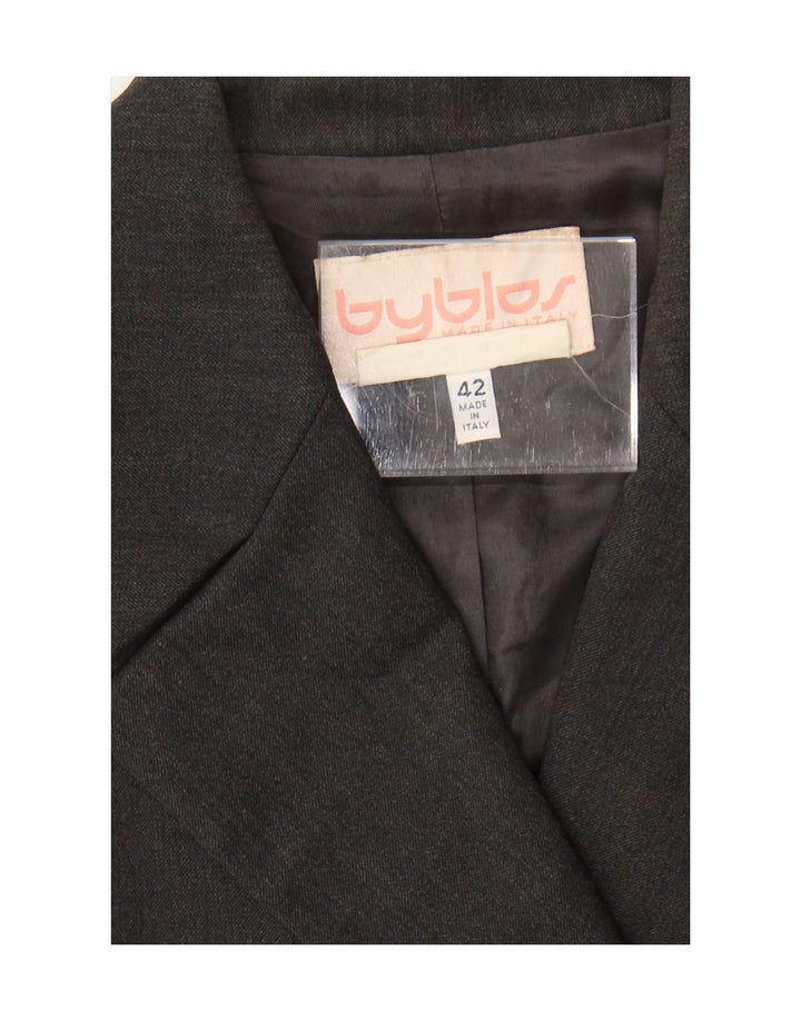 Byblos Zweireihiger Blazer für Damen IT 42 Mittelgraue Wolle