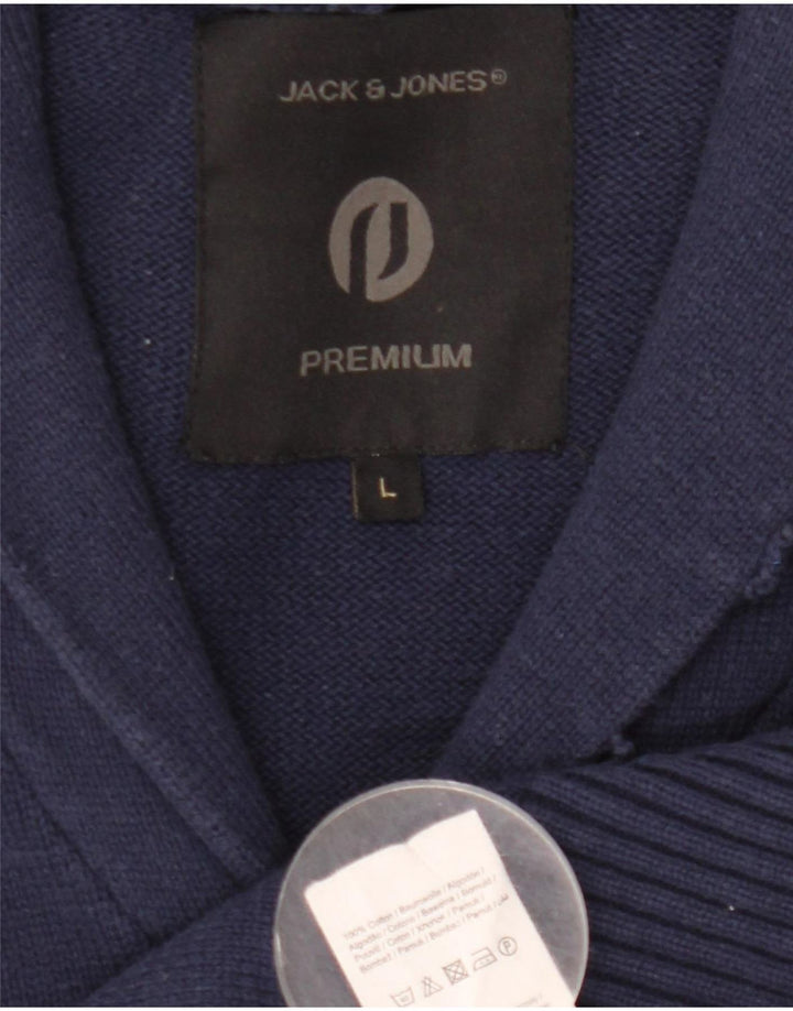 Jack & Jones Herren-Strickjacke, groß, marineblau, Baumwolle