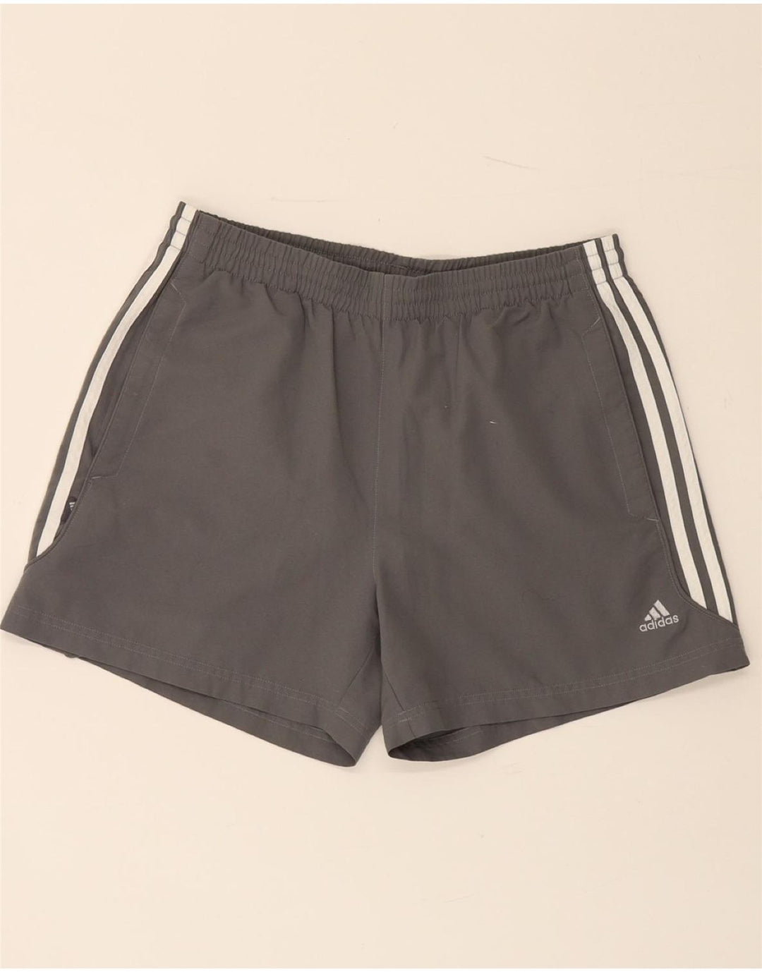 ADIDAS Mens Sport Shorts Small Grey Polyester