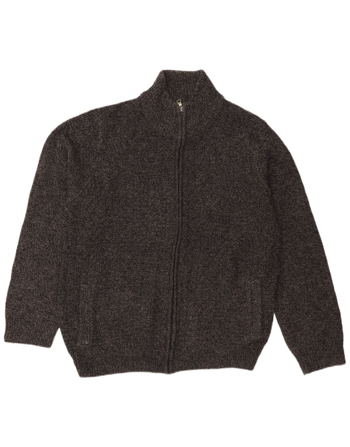 Marks & Spencer Herren-Cardigan-Pullover, großes graues Acryl