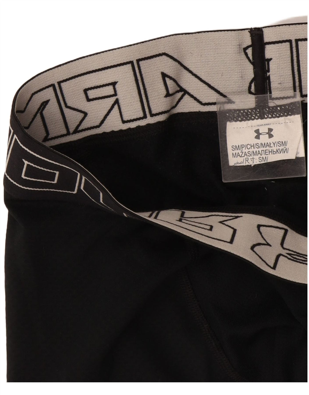 Under Armour Damen Capri-Leggings UK 10 Small Schwarz Geometrisch