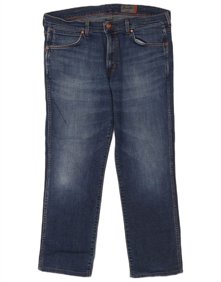 Wrangler Herren Straight Jeans W38 L29 Marineblau