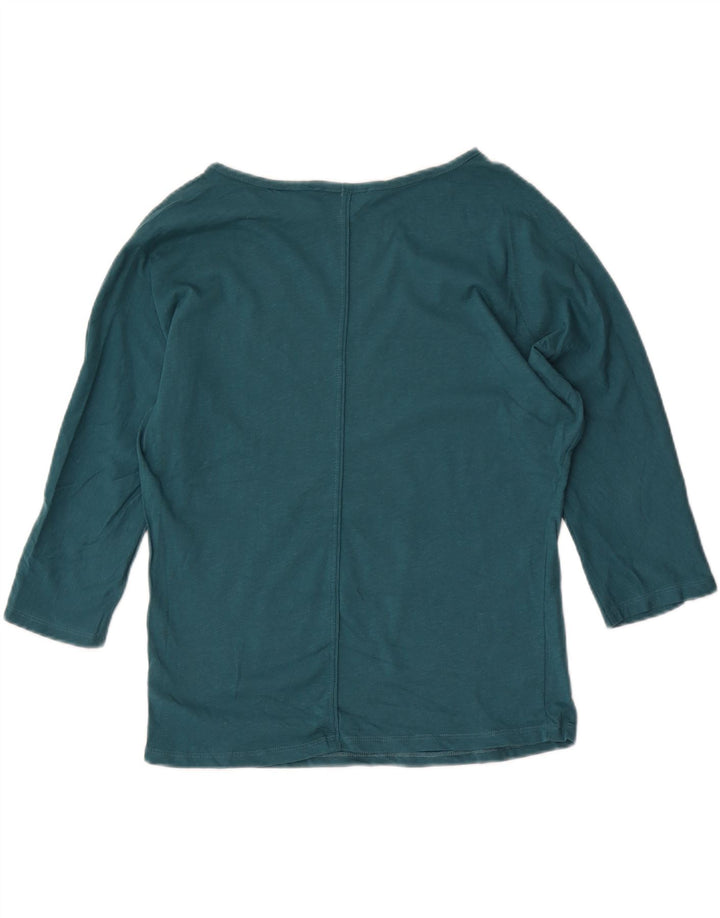 Oasis Damen-Top, 3/4-Ärmel, UK-Größe 10, Größe S, Grün, Baumwolle