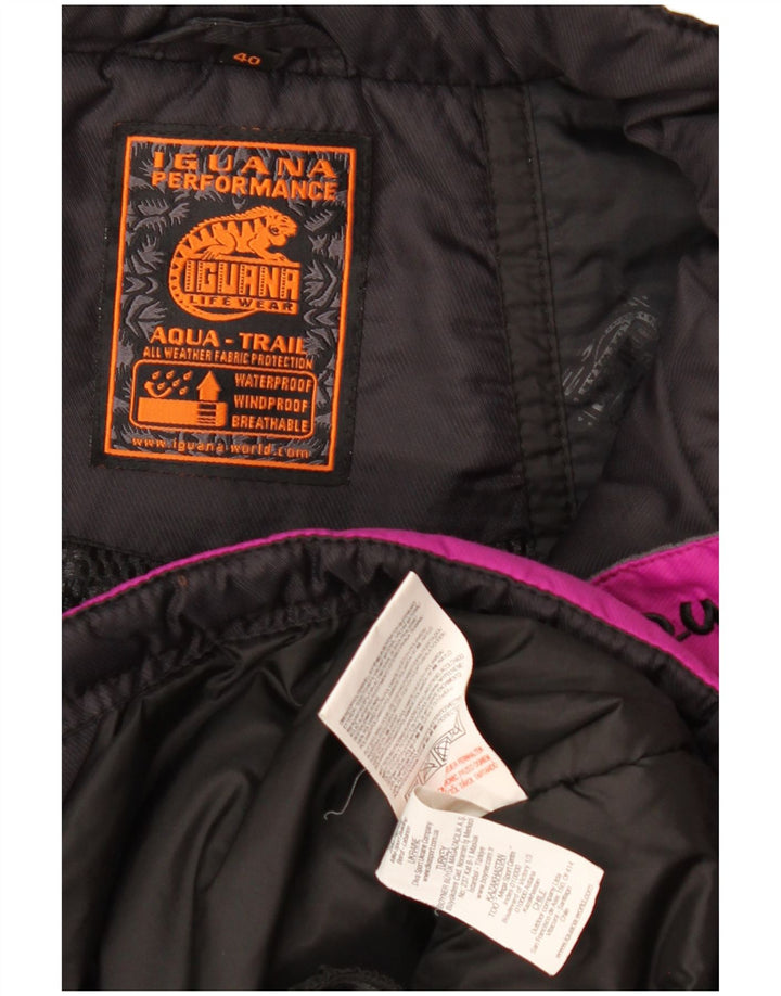 Iguana Damen-Skijacke mit Kapuze, EU 40, Mittelrosa, Farbblock-Polyester